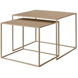 Blomus Svetlo rjave kovinske mizice v kompletu 2 ks 50x60 cm Fera – Cene