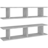 vidaXL Stenska polica 2 kosa betonsko siva 90x18x20 cm iverna plošča, (20915763) | Shoptok.si