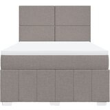  Krevet s oprugama i madracem smeđesivi 140 x 190 cm od tkanine | shoptok.hr