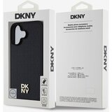 Dkny PU Leather Repeat Pattern Stack Logo MagSafe Zadní Kryt pro iPhone 16 Black Ovitek za telefon Vijolična | Shoptok.si
