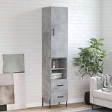  Visoka komoda siva betona 34 5x34x180 cm od konstruiranog drva | shoptok.hr