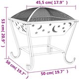 Posuda za vatru sa žaračem 50 cm XXL čelična | shoptok.hr