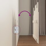  Zidno uzglavlje bijelo 95,5x3x80 cm od masivne borovine | shoptok.hr