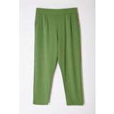 Trendyol curve Green Carrot Fit Knitted Plus Size Trousers