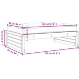  Vrtni tabure boja meda 120 x 80 cm od masivne borovine | shoptok.hr