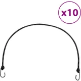 vidaXL Bungee vrv z odsevnimi trakovi in kavlji 10 kosov 100 cm