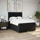  Krevet s oprugama i madracem crni 140x200 cm od tkanine | shoptok.hr