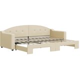  Dnevni krevet na razvlačenje krem 80 x 200 cm od tkanine | shoptok.hr