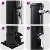  Vanjski solarni tuš 20 l PVC i aluminij Crna | shoptok.hr