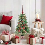 vidaXL Božično drevo med 150 LED z stojalom Zelena 90 cm PE | Shoptok.si