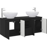  Set ormarića za kupaonicu 3 kom. Crna 49,5 x 44,5 x 65 cm | shoptok.hr