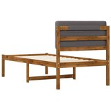  Krevetni okvir s tapiciranim uzglavljem Prirodna i svjetlosiva - Prirodna i svjetlosiva 75 x 190 cm | shoptok.hr