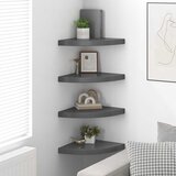  Plutajuće kutne police 4 kom sjajne sive 35 x 35 x 3,8 cm MDF | Eponuda.com