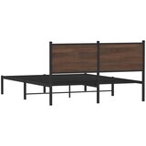  Metalni okvir kreveta bez madraca smeđa boja hrasta 140x200 cm | shoptok.hr