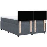  Krevet s oprugama i madracem tamnosivi 160x200 cm baršunasti | shoptok.hr