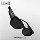  Loho Unisex naočare za sunce, Crne Cene