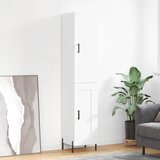 vidaXL Visoka omara bela 34,5x34x180 cm inženirski les Cene