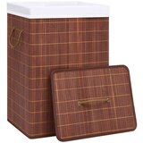  Košara za perilo iz bambusa 2-delna rjava 72 L, (20704837) | Shoptok.si