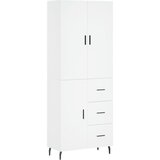 Maison Chic Visoka omara - Komoda - Predalnik bela 69,5x34x180 cm inženirski les, (21719153) Cene