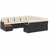  The Living Store Vrtna sedežna garnitura 11-delna z blazinami črn poli ratan - Vrtna Sedežna Garniture, (21451413) | Shoptok.si