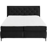 Boxxx POSTELJA BOXSPRING 160 cm x 200 cm , tekstil črna | Shoptok.si