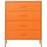 vidaXL Predalnik oranžna 80x35x101,5 cm jeklo | Shoptok.si