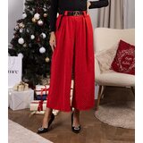Gemre Red loose trousers decorated with rhinestones Hira | shoptok.hr