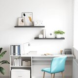  Plutajuće zidne police 2 kom sjajne sive 90 x 23,5 x 3,8 cm MDF | shoptok.hr