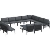 vidaXL Sjedeća garnitura za vrt 13 pcs Antracit Čelik | shoptok.hr