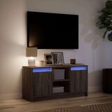 TV ormarić s LED svjetlima boja hrasta 100x34x50 cm drveni | shoptok.hr