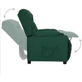  Stol s funkcijo vstajanja temno zeleno blago, (20934599) | Shoptok.si