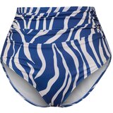 Trendyol Blue-Multicolored Polka Dot Panties Diver/Scuba High Waist Bikini Bottoms