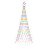  LED božićno drvce 250 cm 290 LED lampica Višebojno Željezo Crna | shoptok.hr