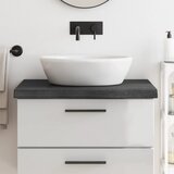  Kopalniški pult temno siv 80x60x6 cm obdelan trden les Cene