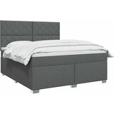  Boxspring krevet s madracem Tamnosiva 160 x 200 cm Tkanina | shoptok.hr