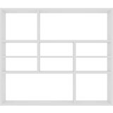 vidaXL Stenska polica visok sijaj bela 90x16x78 cm iverna plošča | Shoptok.si