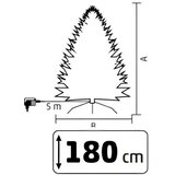  Veštačka jelka 180cm sa osvetljenjem i snegom | ePonuda.com