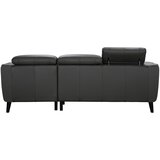 MID.YOU KOTNA SEDEŽNA GARNITURA, pravo usnje siva | Shoptok.si