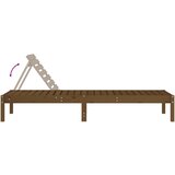 vidaXL Ležalnik medeno rjav 199,5x60x74 cm trdna borovina | Shoptok.si
