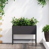  Povišeni Vrtni Planter Crna 60 x 26 x 45 cm Čelik | shoptok.hr