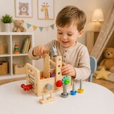  Wooden Toolbox Set for Children with Gears and Nuts | Shoptok.si