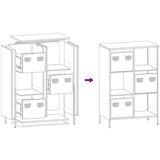vidaXL Visoka komoda crna 68x39x103,5 cm od čelika | shoptok.hr