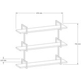 Hanah home uras walnut zidna polica | Eponuda.com