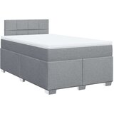 vidaXL Krevet s oprugama i madracem svjetlosivi 120x190 cm od tkanine | shoptok.hr