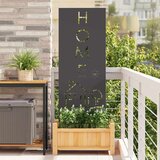 vidaXL Zaslon za zasebnost v vrtu Črna 50 x 140 cm Mnogi jeklo | Shoptok.si