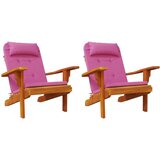  Jastuci za stolicu Adirondack 2 kom ružičasti od tkanine Oxford | shoptok.hr