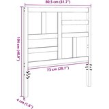  Uzglavlje za krevet s uzglavljem Vosak smeđa 80,5 x 4 x 104 cm | shoptok.hr