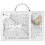 Interbaby set dekica Bubble i tješlica Bear Bijela | shoptok.hr