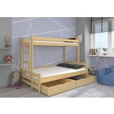 ADRK Troslojna postelja BENITO 200x90 z dvema predaloma - BOR NARAVNI | Shoptok.si