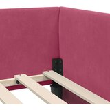vidaXL Kotna postelja Drugo z vzglavjem vinsko rdeča 100 x 200 cm | Shoptok.si